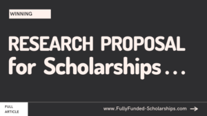 Winning Research Proposal for Scholarship Application Submission